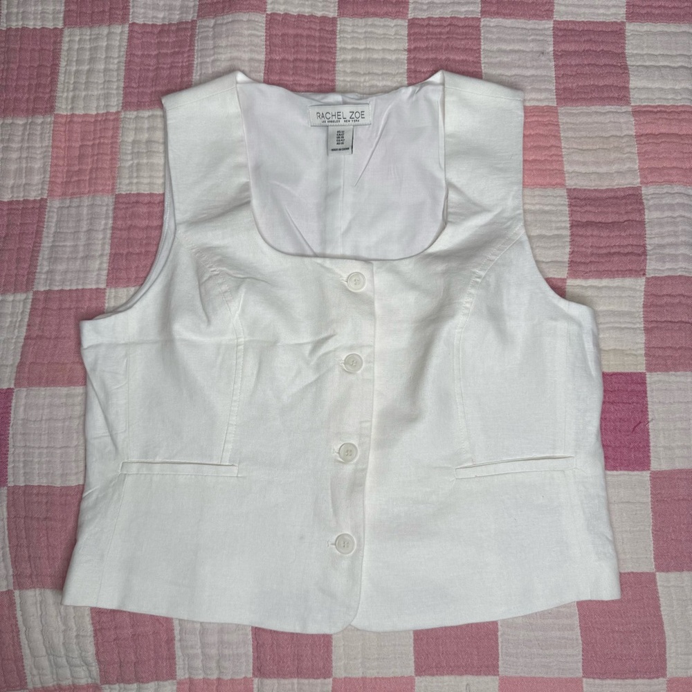 Rachel Zoe White Vest Top